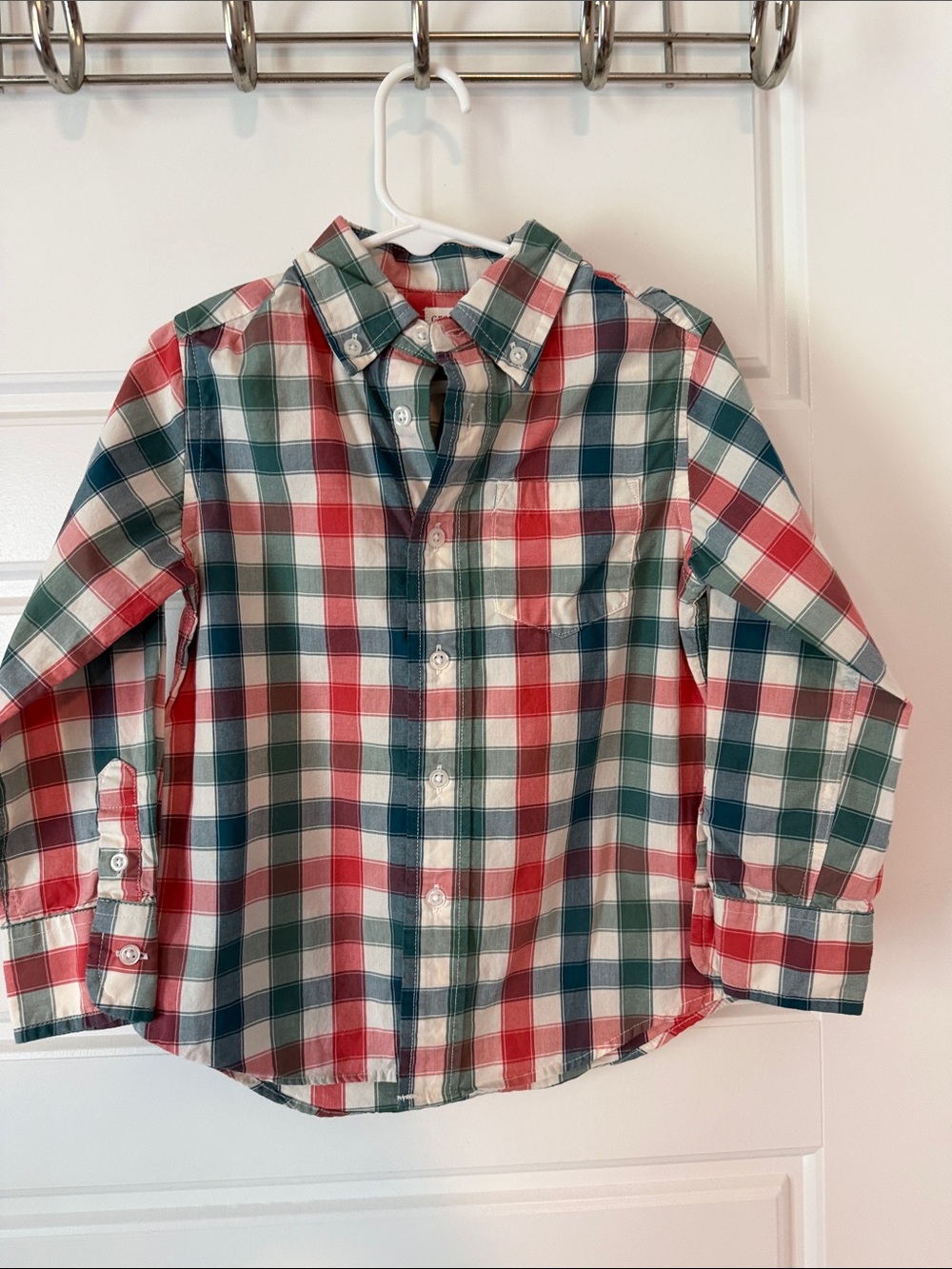 Crewcuts Red, Green & Blue Plaid Button-Down Shirt